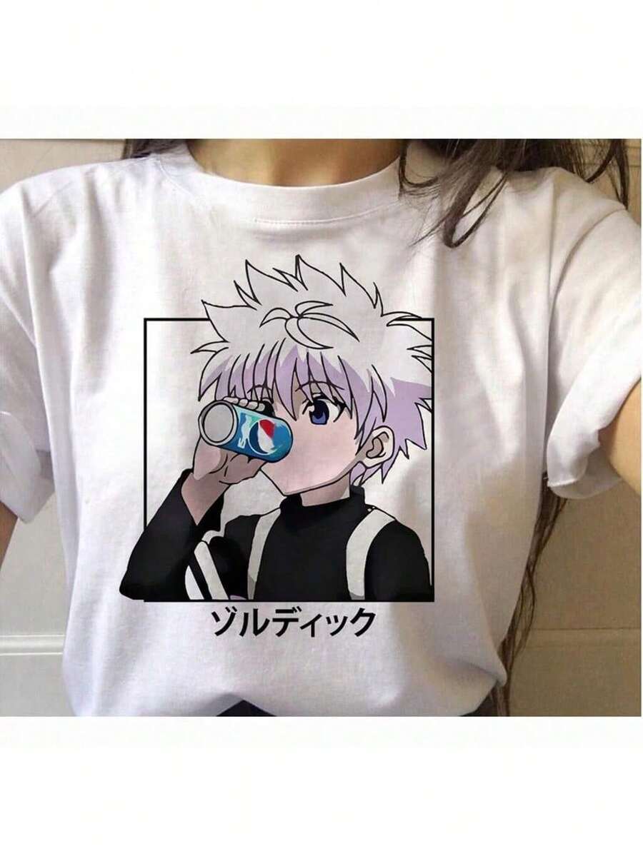 Anime Hunter T-Shirt Unisex 100% Cotton Streetwear Launch Shipping In Various Colors!! - trắng - Xem 1
