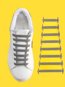 16pcs/Set Silicone Elastic Shoelaces, Multi-Color Options