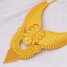 1 set de joyería nupcial tradicional que incluye 1 par de aretes, 1 collar, 1 pulsera, 1 anillo para compromiso/boda