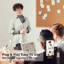 (1 Count) Professional Wireless Lavalier Lapel Microphone For Lightning Port Devices - Cordless Omnidirectional Condenser Mic For Interview, Video, Podcast, And Vlog Recording