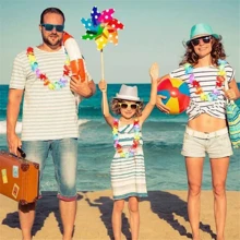 10Pcs Torpil Hawaiian Artificial Flower Necklace Aloha Luau Hawaii Theme Party Garland Summer Beach Wedding Birthday Party Decor - Multicolor - View 4