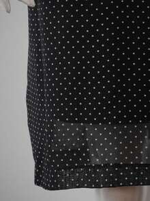 THAI BOUTIQUE - Vestido Color Negro con Puntos Blancos - Blanco y Negro - Ver 4