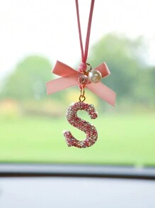 1 件蝴蝶结粉彩陶瓷字母汽车挂饰 - 均碼 - 查看 11
