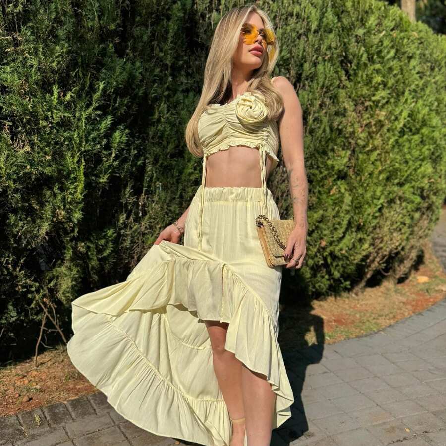 Itacare Floral Skirt And Top Set Unico Sunshine Collection - 查看 1