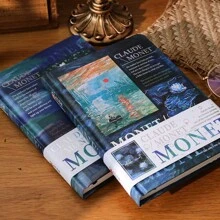 Vintage Style Hardcover Journal Notebook With Colorful Van Gogh Monet Landscape Oil Painting Illustration, Artistic EU Writing Memo Book,School Supplies,Back To School