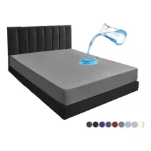 Matrimonial Protector De Colchón Impermeable Transpirable - Gris - Ver 1