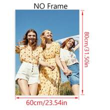 1 pièce Affiche sur canevas photo personnalisée avec cadre en bois DIY ou sans cadre, impression personnalisée de votre photo sur canevas, décoration murale à accrocher, cadeau pour les couples, anniversaires pour petite amie, petit ami, épouse, mari, mère, père, anniversaire, remise des diplômes, Slow Summer Living