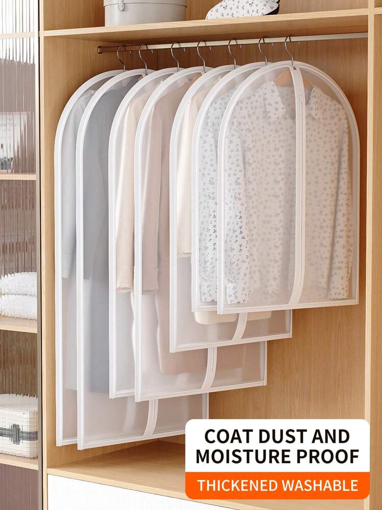 Lot De 12 Housses D'Épaule Vêtements PEVA Transparentes - Protection Anti-Poussière Pour Placard