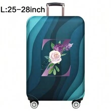 Capas de bagagem, capas de porta-malas, capas contra poeira, 18-32 polegadas, protetor, resistente a arranhões, impressão de corpo inteiro, mala de viagem, capa protetora lavável, acessórios de viagem, suprimentos de bagagem, moda, flor roxa, bolsa para escola, acessórios escolares, material escolar