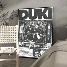 D-Duki Rapper Poster Classic Vintage Posters HD Quality Wall Art Retro Posters For Home Room Wall Decor,Canvas Gifts Birthday Graduation