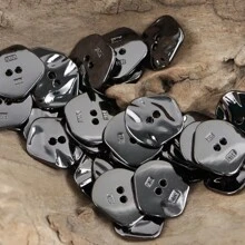 כפתור מתכת גלי א-סימטרי 2 חורים, בסגנון וינטג' לג'ינס, סריגים, חולצה, מעיל, בלייזר, מעיל עליון - ריבוי צבעים - ראה 5