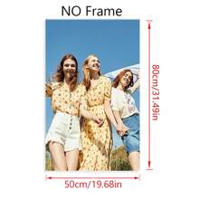 1 pièce Affiche sur canevas photo personnalisée avec cadre en bois DIY ou sans cadre, impression personnalisée de votre photo sur canevas, décoration murale à accrocher, cadeau pour les couples, anniversaires pour petite amie, petit ami, épouse, mari, mère, père, anniversaire, remise des diplômes, Slow Summer Living