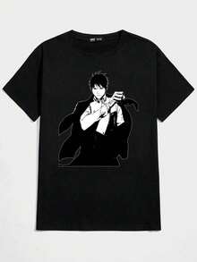Anime Brotherhood T-Shirt Unisex 100% Cotton Streetwear Launch Shipping Various Colors!! - 黑色 - 查看 2