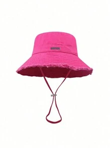 1 pezzo Cappello da pescatore da donna con coulisse sul bordo, in tessuto morbido, antivento, alla moda, adatto per uso quotidiano, pendolarismo, viaggi, vacanze e regalo di Ognissanti