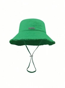 1 pezzo Cappello da pescatore da donna con coulisse sul bordo, in tessuto morbido, antivento, alla moda, adatto per uso quotidiano, pendolarismo, viaggi, vacanze e regalo di Ognissanti