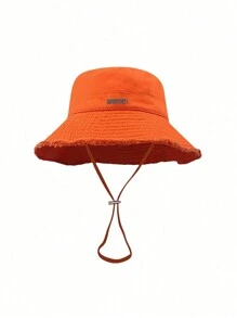 1 pezzo Cappello da pescatore da donna con coulisse sul bordo, in tessuto morbido, antivento, alla moda, adatto per uso quotidiano, pendolarismo, viaggi, vacanze e regalo di Ognissanti