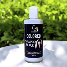 Darkening Shampoo For White Hair Colored Toning 300ml 100% Natural Effect Super Result - 黑色 - 查看 9