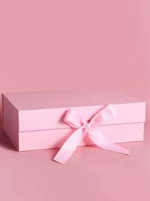 Foldable Magnetic Closure Gift Box,Solid Color Foldable Gift Box,Wedding Party Ribbon Gift Box, White Packaging Box, Flip Ribbon Gift Box, Halloween, Thanksgiving, Christmas Gift Box, For Birthday Parties, Holiday Party, Wedding Gift Storage Box - Multicolor - View 8