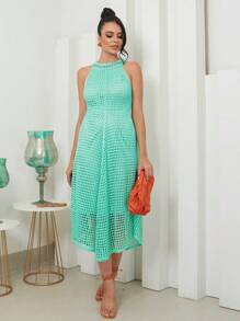 Women Sweater Dresses - Green water - View 6