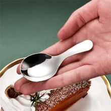 2/3pcs 3.5 Inch Stainless Steel Mini Salt Spoon, Coffee Tea Spoon For Seasoning, Dessert, Tea, Coffee, Cake, Sugar, Stirring Spoon, Kitchen Utensils, Tableware Christmas Gift,School Supplies - Silver - View 12