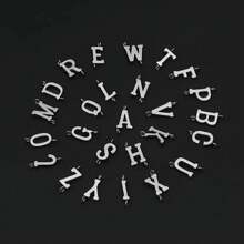 2Pcs/Set Classic Stainless Steel Heart Initial Pendant Chain Layered Necklaces For Women