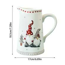 Nordic Stitching Santa Claus Bowls And Plates Tableware Set Embossed Sealed Jar Spice Jar Western Ceramic Flat Plate Cup Christmas Tableware Set,School Supplies