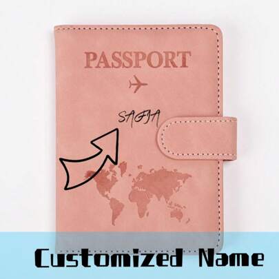 1 Peça Porta-passaporte Personalizado com Nome para Itens Essenciais de Viagem, Capa de Carteira de Passaporte para Acessórios Imprescindíveis de Viagem, Porta-passaportes para Mulheres e Homens, Carta, Dobrável, Prático, Versátil, Multifuncional, Portátil, Vintage, Fofo, Colorido, Y2K, Vibes de Férias/Férias, Minimalista, Cor Sólida, Personalizado, Único, Presente Ideal para Ele, Presente Ideal para Ela, Mulheres, Novatos e Trabalhadores de Escritório, Crianças, Amigos, Família, Namorada, Namorado, Para Atividades ao Ar Livre/Passeios/Viagens/Trilhas/Estádio/Esportes/Escalada, Para Negócios/Transporte/Trabalho/Escritório, Acessórios de Viagem