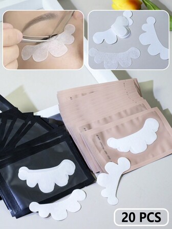 20/50 pares de almohadillas para extensiones de pestañas adecuadas para el aislamiento de pestañas inferiores durante la extensión de pestañas, para que no se caigan, almohadillas y pegatinas para ojos, herramientas para pestañas