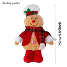1 pieza Adorno retráctil de hombre de jengibre con sombrero de chef, decoración navideña, mejor regalo para cumpleaños, Navidad y decoración de invierno