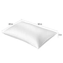 2Pack Luxury Goose Down Feather Pillow Queen Size Hotel Quality Fluffy Bed Pillow 300 Thread Count Cover - White - View 8