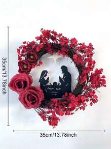 Luminous Virgin Mary Joseph Jesus Nativity Holy Jesus Christmas Wreath New Style - Multicolor - View 11