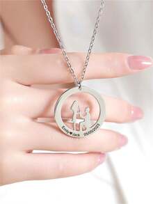 1 件定制刻字情侣项链，个性化文字求婚项链，周年纪念项链文字日期礼物送给女朋友，送给她的纪念礼物，周年纪念礼物，送给妻子的礼物，结婚礼物，圣诞礼物，派对礼物 - 銀色 - 查看 3