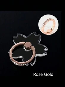 Cherry Blossom Rhinestone Phone Holder, Transparent Cherry Blossom Stand, 360° Rotating Ring Holder, Transparent Phone Stand Compatible With Most Phones, Tablets And Phone Cases, Suitable For IPhone, Android Phones, Birthday Gift, Gift For Family And Friends, Phone Ring Holder, Phone Accessories - Multicolor - View 10