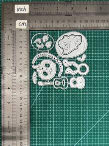 3pcs Halloween Dancing Monsters Metal Cutting Dies, Reusable Creative Scrapbooking Paper Craft Dies For Card Making - Silver - View 8