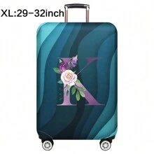 Capas de bagagem, capas de porta-malas, capas contra poeira, 18-32 polegadas, protetor, resistente a arranhões, impressão de corpo inteiro, mala de viagem, capa protetora lavável, acessórios de viagem, suprimentos de bagagem, moda, flor roxa, bolsa para escola, acessórios escolares, material escolar