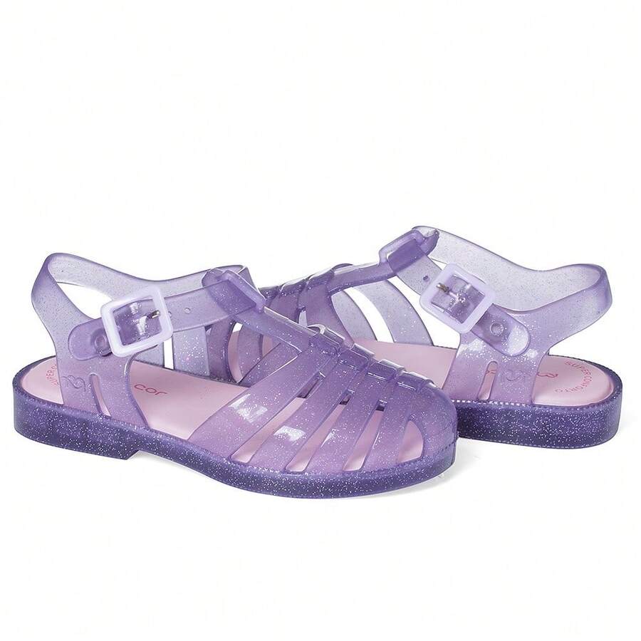 Rainbow Sandal Kit With Kitten Toy Baby Girl Mar&Cor - 紫色 - 查看 1