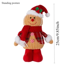 1 pieza Adorno retráctil de hombre de jengibre con sombrero de chef, decoración navideña, mejor regalo para cumpleaños, Navidad y decoración de invierno