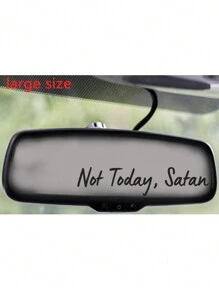 RandySticker Not Today Satan Mirror Decal, Cute Faith Vinyl Decal, Christian Car Mirror Decal, Car AccessoriesQuote Design Sticker,Stickers,Wall Decal, Vinyl Decal For Home Decorations,Spring Decoration Items Refresh Your Home,Rama Decoration Stickers Gifts Birthday Graduation - Black - View 9