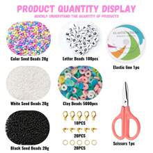 Rotating Clay Bead Maker Kit, Electric Bead Spinner For Jewelry Making, Includes Clay Beads & Ornament Pieces, Packaged In Craft Box For Necklaces, Bracelets & More - Polymer Clay - View 2