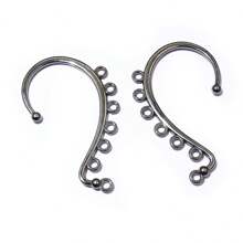 4pcs 60x36mm DIY Earrings Ear Cuffs DIY Jewelry Making Accessories Gold Silver Color Bridal Hair Combs Findings - 60x36mm - View 6
