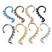 4pcs 60x36mm DIY Earrings Ear Cuffs DIY Jewelry Making Accessories Gold Silver Color Bridal Hair Combs Findings - 60x36mm - View 1