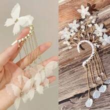 4pcs 60x36mm DIY Earrings Ear Cuffs DIY Jewelry Making Accessories Gold Silver Color Bridal Hair Combs Findings - 60x36mm - View 5