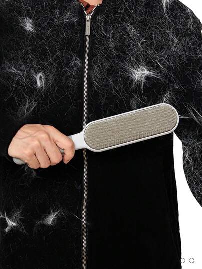 1 unidade, escova dupla face para remoção de pêlos de animais de estimação - reutilizável, manual eletrostática pegajosa escova de poeira para pêlos de animais de estimação para roupas, sofás, móveis, roupas de cama e carpetes - removedor eficaz de pêlos de cães e gatos e ferramenta de limpeza