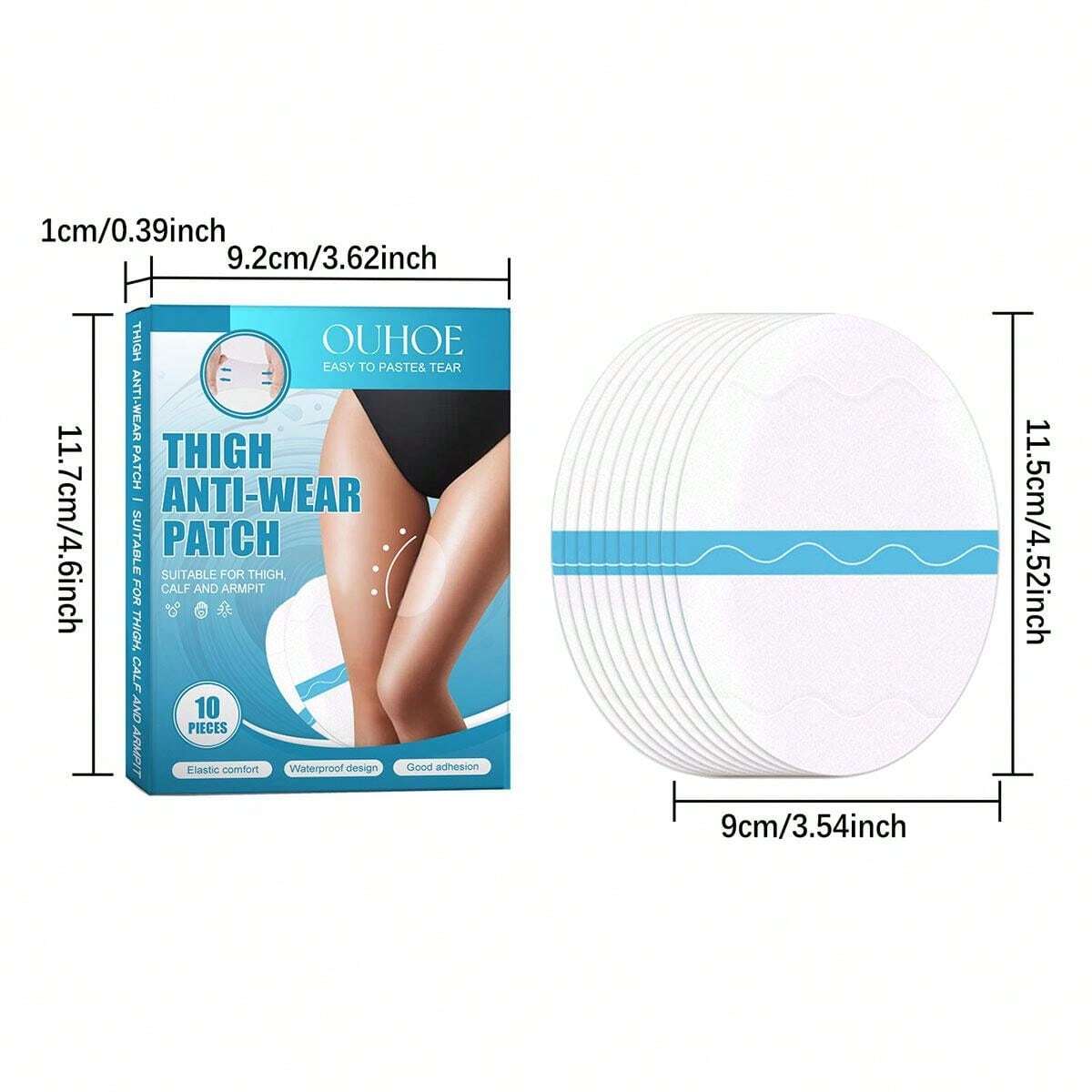 10 pièces Patch anti-frottement pour cuisse, patch anti-frottement pour ...