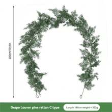 1 Stück Weihnachts-Kranz mit Winterkiefern, künstlicher Kiefern-Kranz mit Struktur, künstlicher Weihnachtskranz, grüner Kiefernkranz, künstlicher grüner Pflanzenkranz, saisonaler künstlicher Weihnachts-Kiefernnadel-Zypressen-Kranz für Innen- und Außendekorationen, geeignet für Tisch, Kamin, Wand, Innen- und Außenweihnachtsdekoration, realistischer Zedernkranz, Weihnachten