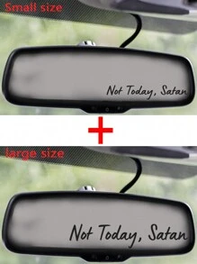 RandySticker Not Today Satan Mirror Decal, Cute Faith Vinyl Decal, Christian Car Mirror Decal, Car AccessoriesQuote Design Sticker,Stickers,Wall Decal, Vinyl Decal For Home Decorations,Spring Decoration Items Refresh Your Home,Rama Decoration Stickers Gifts Birthday Graduation - Black - View 11