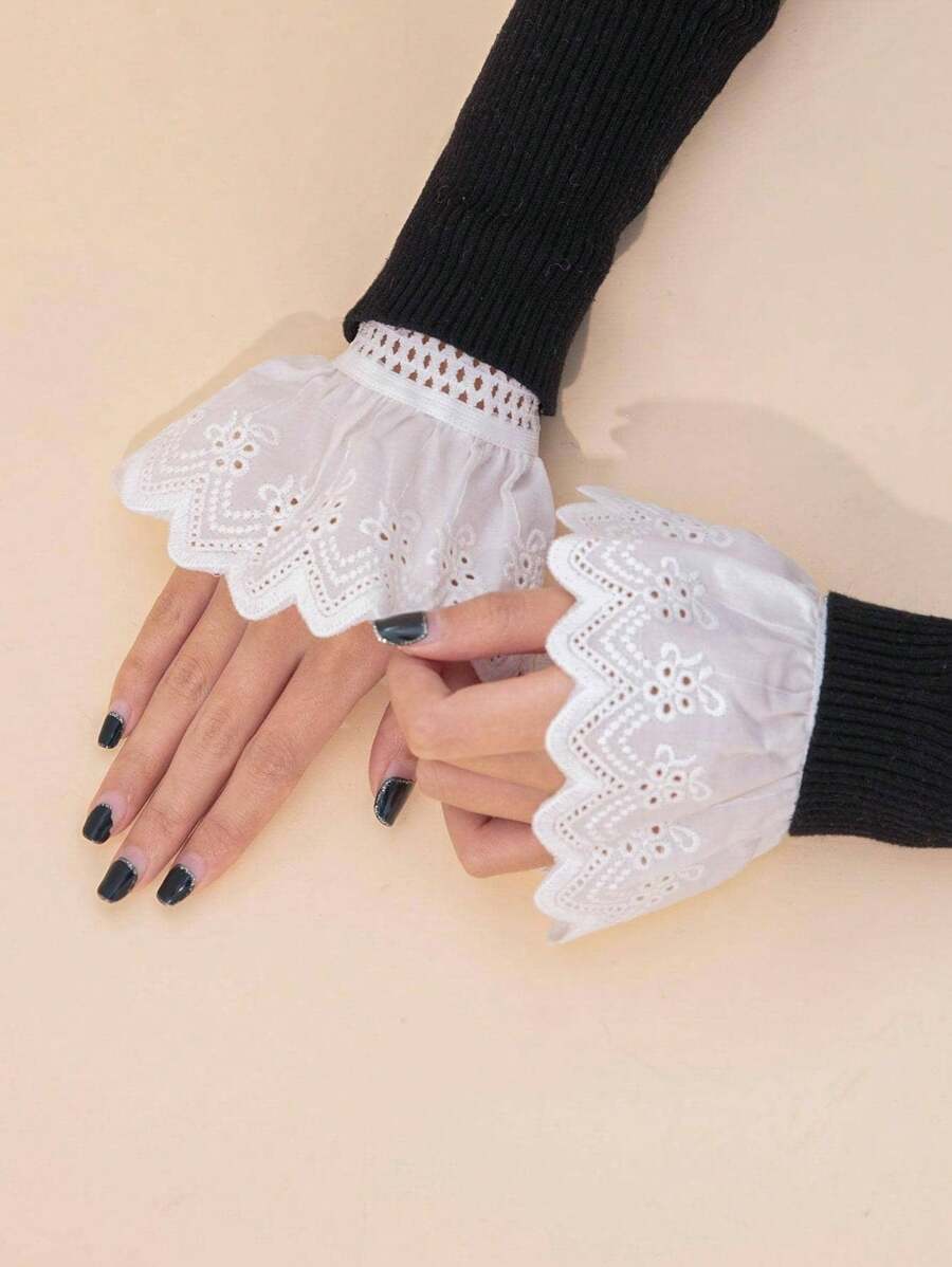 1对女士蕾丝镂空袖口，旅行，节日 - 彩色 - 查看 1