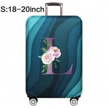 Capas de bagagem, capas de porta-malas, capas contra poeira, 18-32 polegadas, protetor, resistente a arranhões, impressão de corpo inteiro, mala de viagem, capa protetora lavável, acessórios de viagem, suprimentos de bagagem, moda, flor roxa, bolsa para escola, acessórios escolares, material escolar