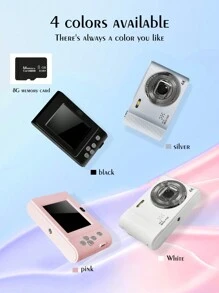 4K Digital Camera, High Pixel High Definition Selfie, Mobile Uploadable, Student/Travel Photography, Entry-Level, Retro CCD, Suitable For Outdoor, Indoor, Retro Atmosphere Photography - Camera + 8G Memory Card - View 4