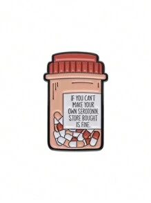 1/5 piezas de broche de esmalte creativo con forma de botella de medicina, insignia de estrella personalizada, regalo de dibujos animados de salud mental, para amigo, médico, enfermera, decoración de solapa, accesorios de vestir, alfiler para ropa, bolso, dije, mochila para la escuela